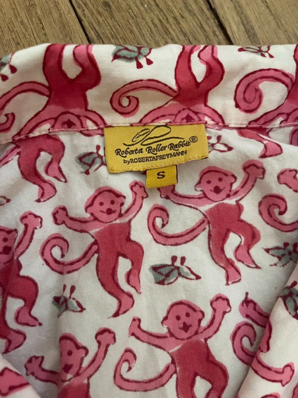 Roller Rabbit Monkey Pajamas, size small - Picture 2 of 3
